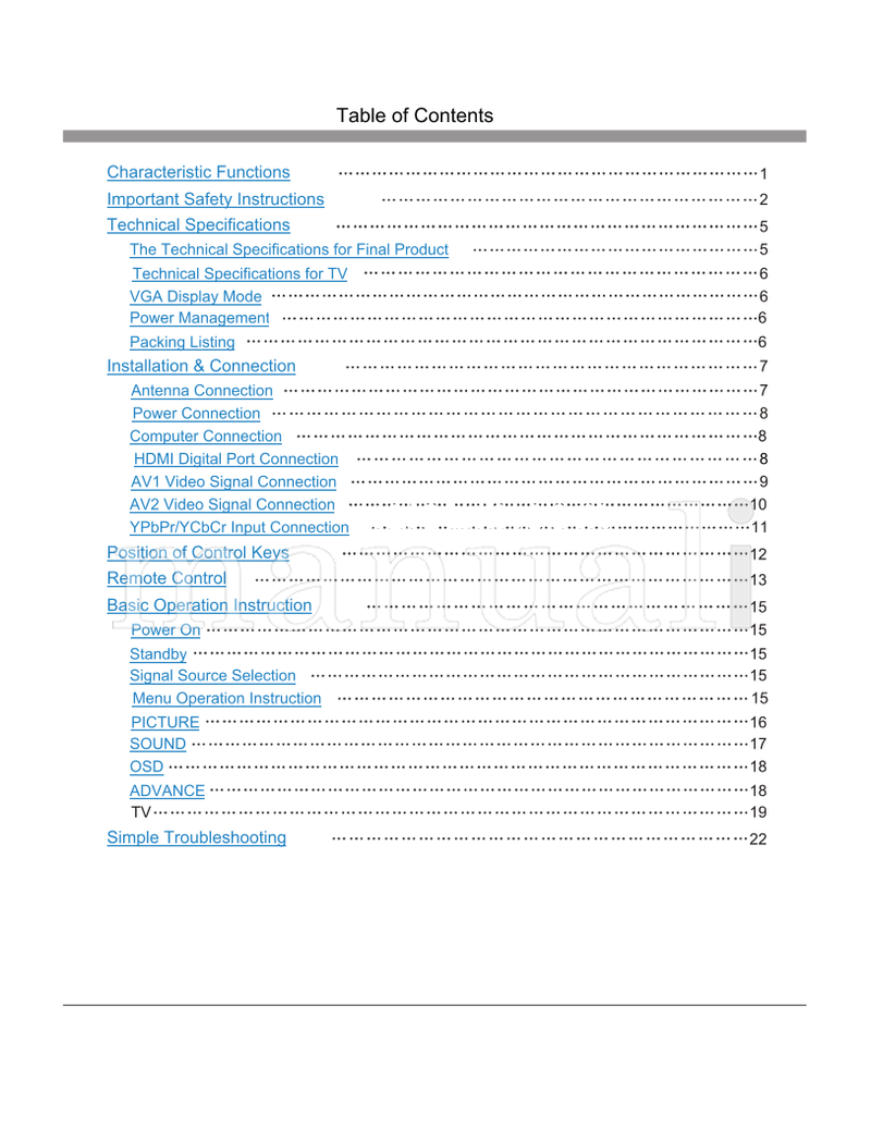 Haier L40K30B (25 pages) TV Operating Manual
