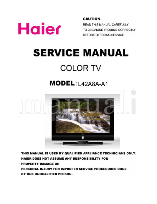 Haier L42A8A-A1 (27 pages) TV Service Manual