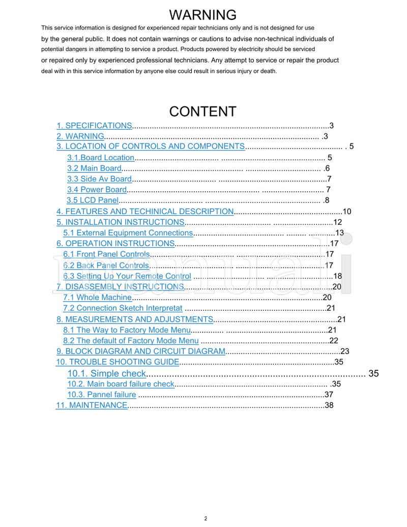 Haier L42H8 (41 pages) TV Service Manual