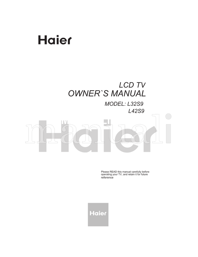 Haier L32S9 L42S9 (35 pages) TV Operating Manual