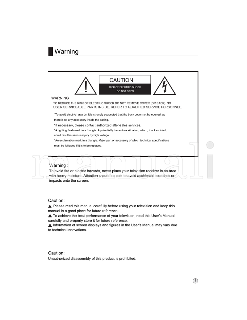 Haier L42T1 L47T1 L52T1 (43 pages) TV Operating Manual