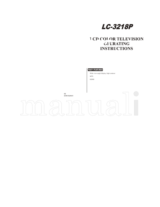 Haier LC-3218P (15 pages) TV Operating Manual