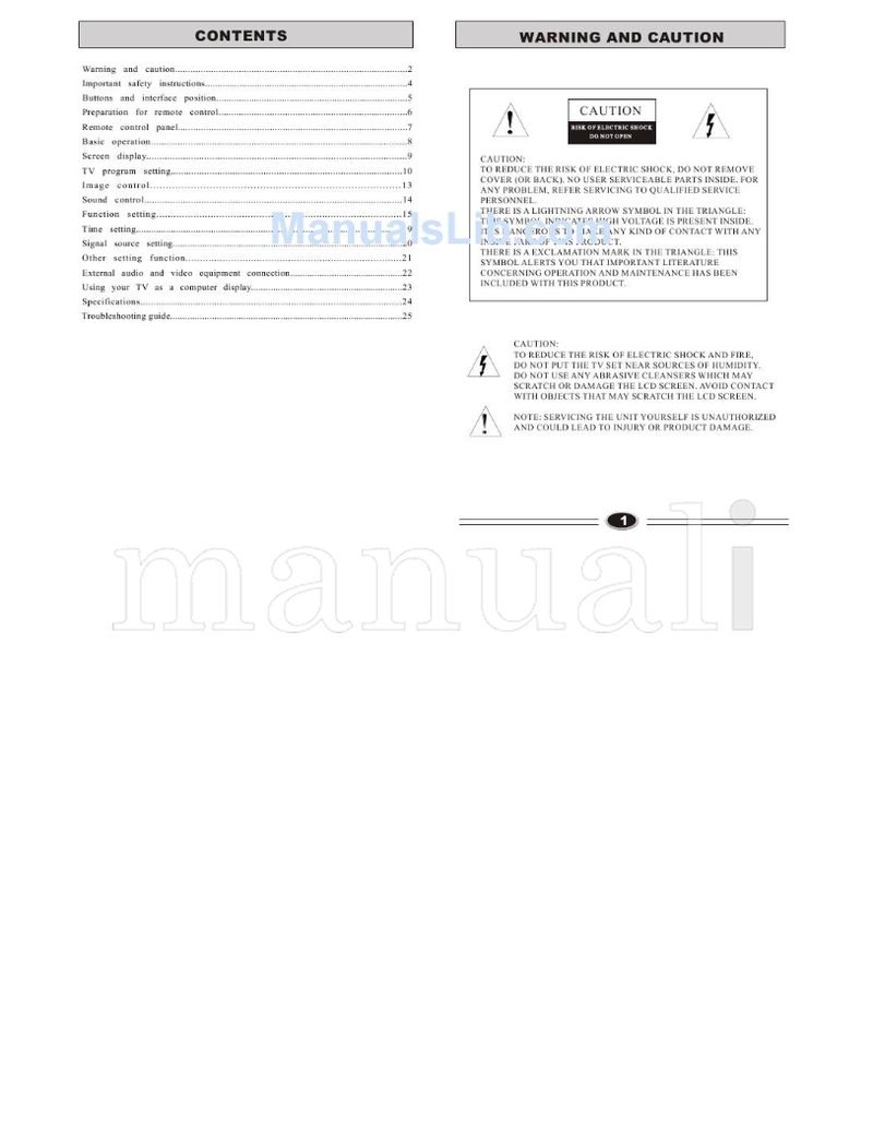 Haier LC-3218P (15 pages) TV Operating Manual