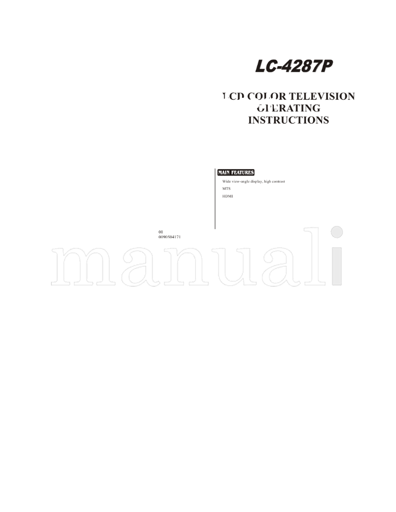 Haier LC-4287P (15 pages) TV Operating Manual