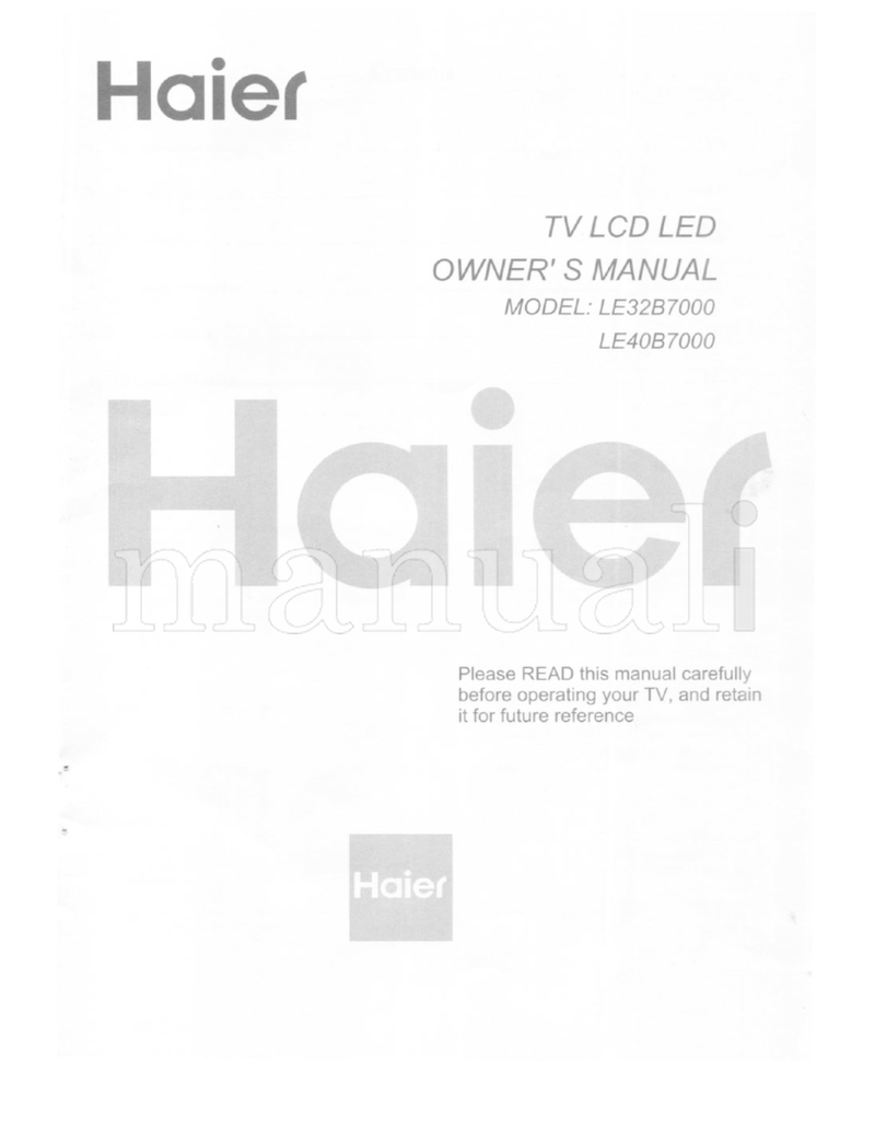 Haier LE32B7000 LE40B7000 (17 pages) TV Operating Manual