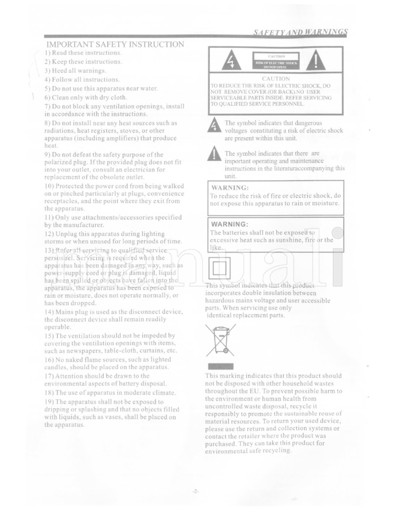 Haier LE32B7000 LE40B7000 (17 pages) TV Operating Manual
