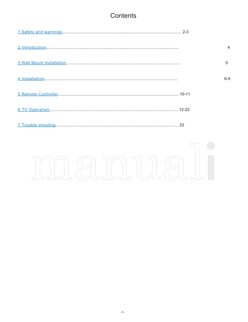 Haier LE32K6000T LE40K6000TF LE43K6000TF (25 pages) TV Operating Manual