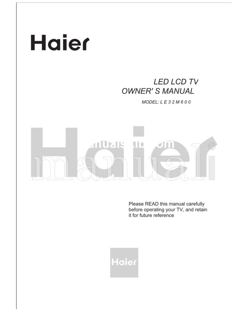 Haier LE32M600 (16 pages) TV Operating Manual