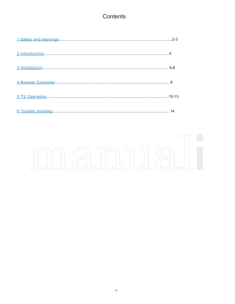 Haier LE32M600 (16 pages) TV Operating Manual