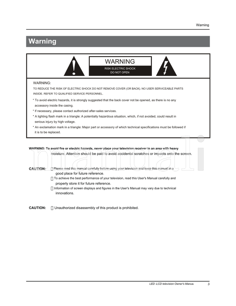 Haier LE32A300 LE42A300 LE55A300 (28 pages) TV Operating Manual