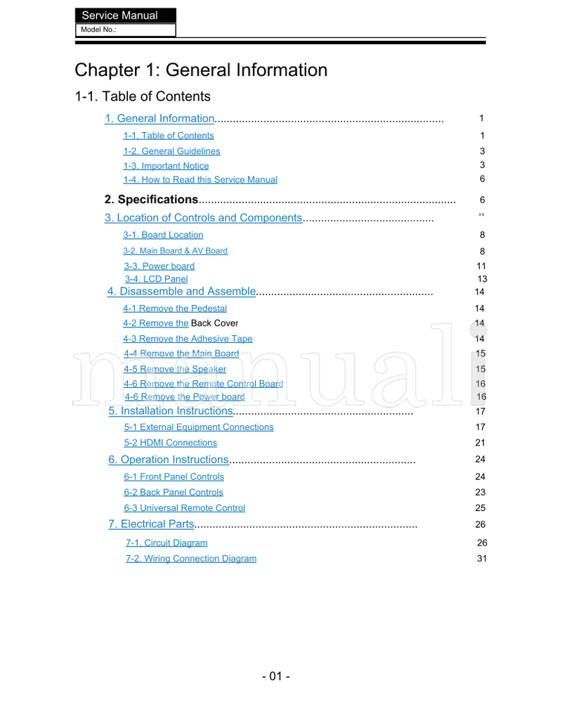 Haier LE46F2380a MSD3391 (52 pages) TV Service Manual