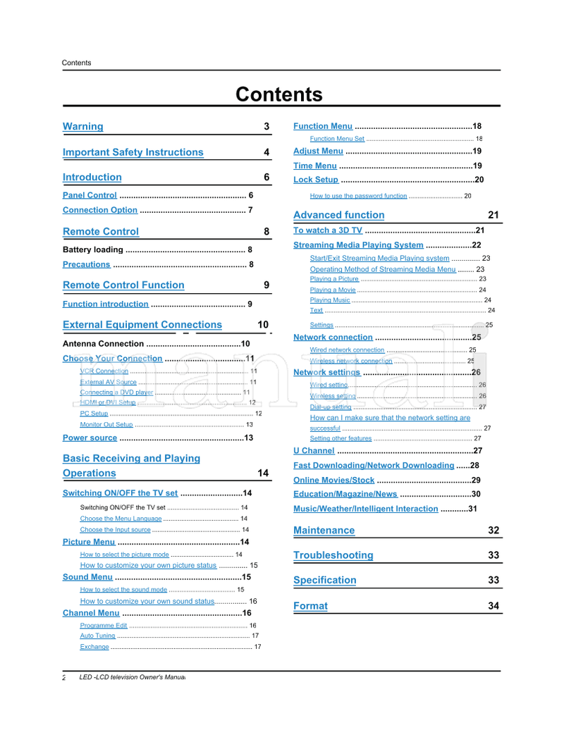 Haier LE55H330 (35 pages) TV Operating Manual