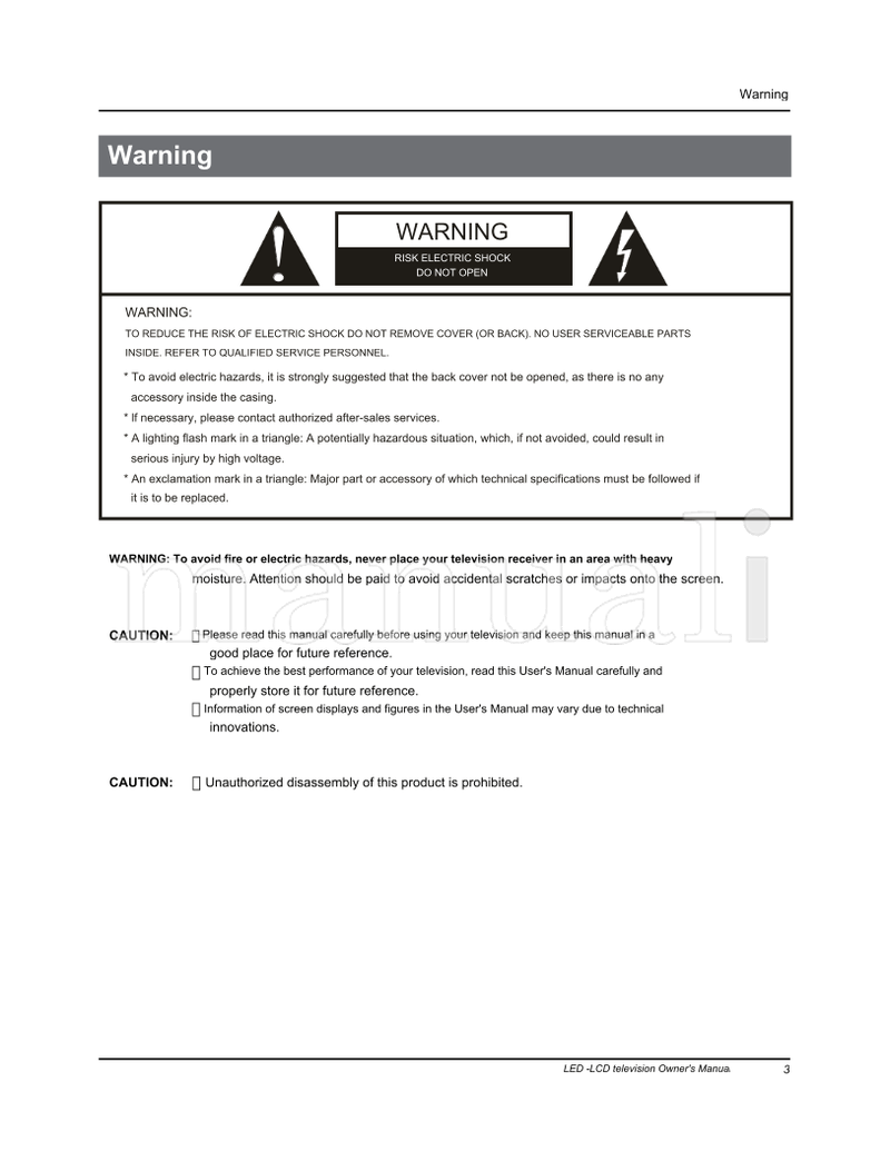 Haier LEB32T3 LEB42A300 LEB46T3 (26 pages) TV Operating Manual