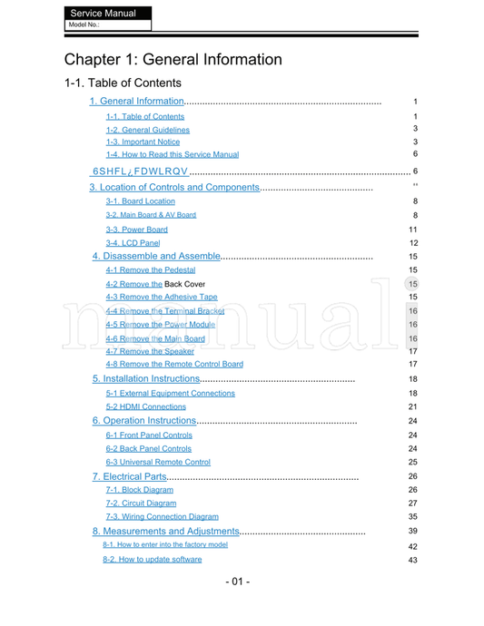 Haier LT32C360 MSD306 (58 pages) TV Service Manual
