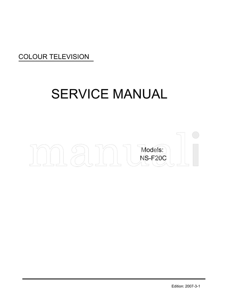 Haier NS-F20C (15 pages) TV Service Manual