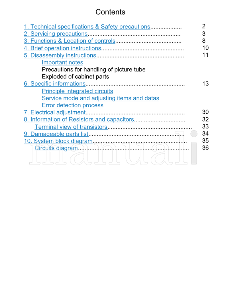 Haier RGBTV-25F99 (41 pages) TV Service Manual