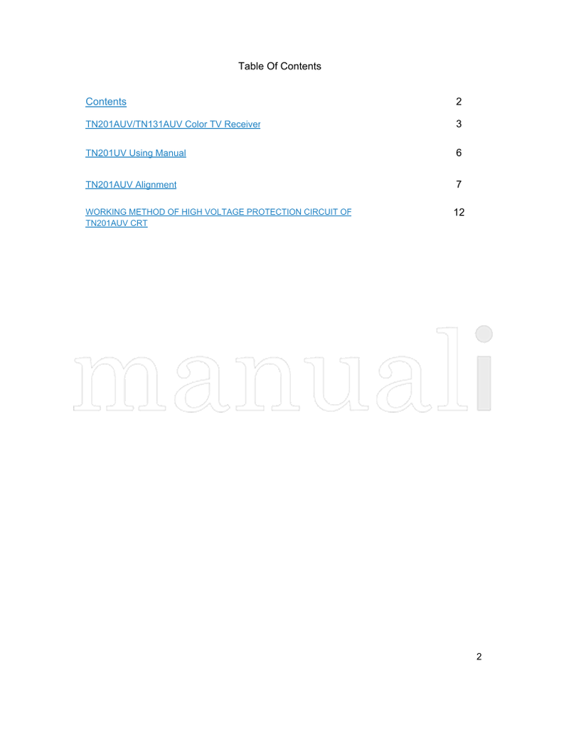 Haier TN201AUV (15 pages) TV Service Manual