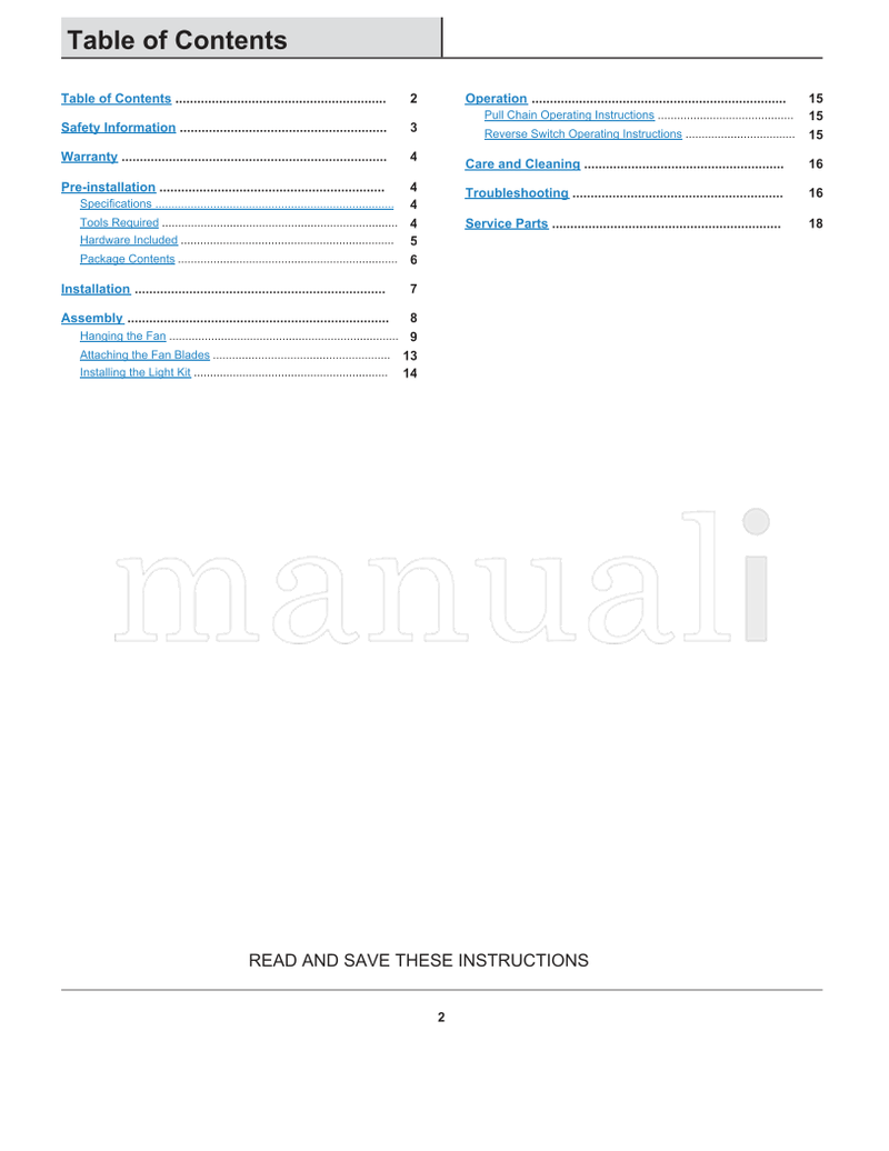 Hampton Bay AL958B-BN AL958B-EB (19 pages) Ceiling Fan Operating Manual