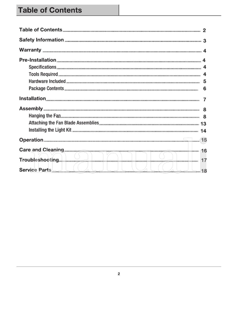 Hampton Bay HAMPTON BAY CAPRICE SW19151R MWH (20 pages) Ceiling Fan Operating Manual