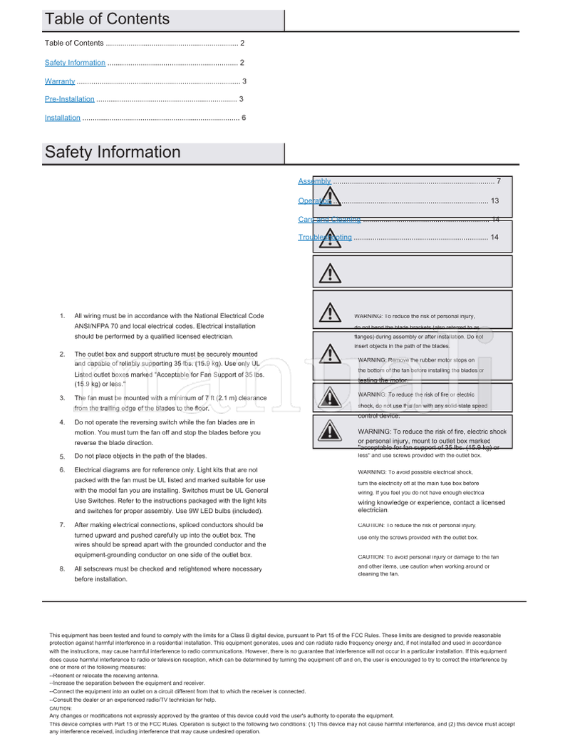 Hampton Bay 91136 (30 pages) Ceiling Fan Operating Manual