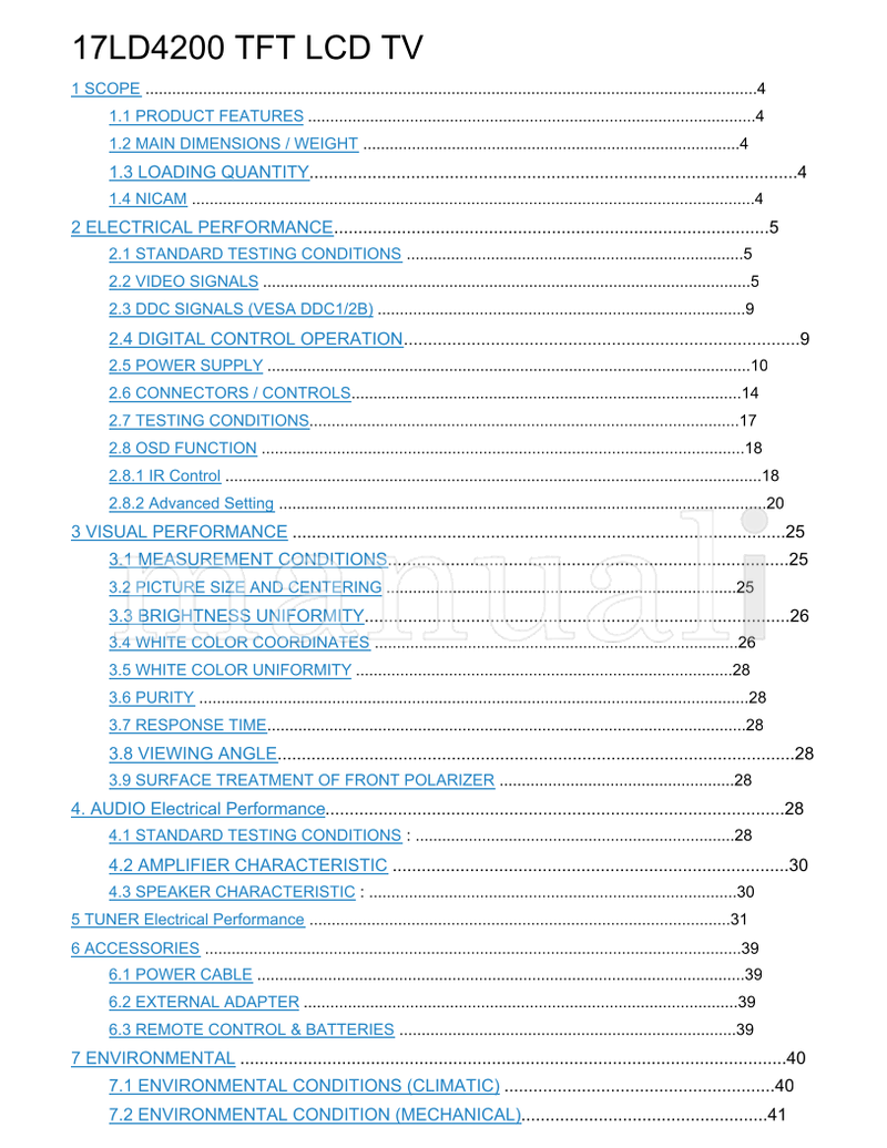 Hitachi 17LD4200 (67 pages) TV Service Manual