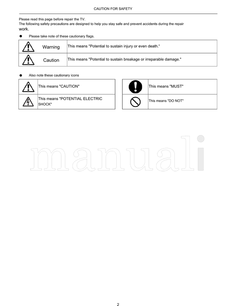 Hitachi 26LD8000TA (54 pages) TV Service Manual
