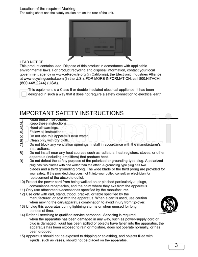 Hitachi 32C11 OG32C1107272018 (40 pages) TV Operating Manual