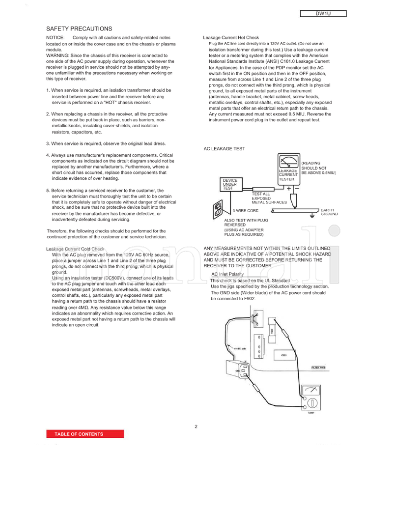 Hitachi 0208 42HDX62 DW1-U 42HDT52 42HDS52 (140 pages) TV Service Manual