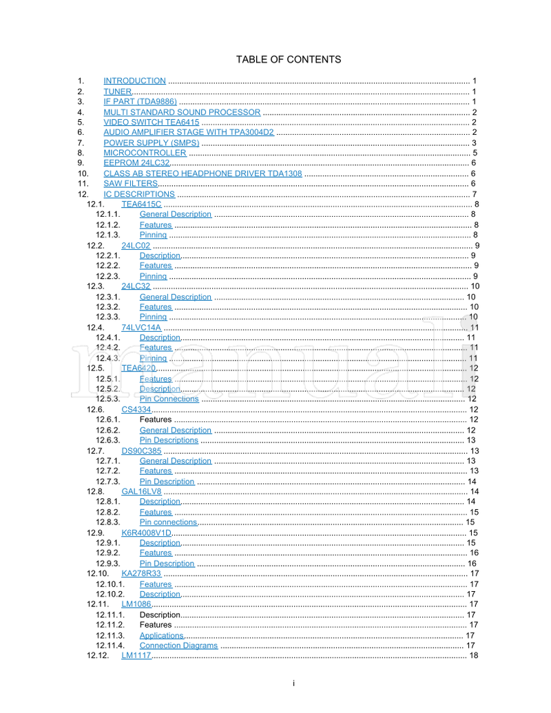 Hitachi SM009 42PD3200A 42PD6600 42PD6600A 42PD6600L 42PD6A10 (57 pages) TV Service Manual