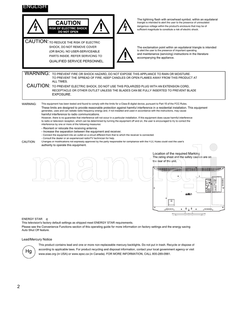 Hitachi Alpha L40A105 (27 pages) TV Operating Manual