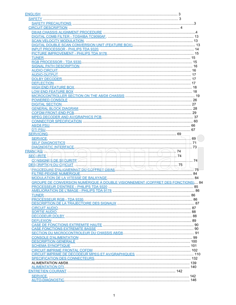Hitachi CL32W35TAN 394 pages TV Service Manual