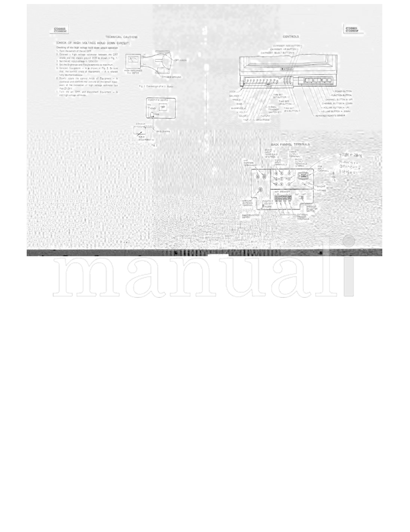 Hitachi CT2000S CT2000W (25 pages) TV Service Manual