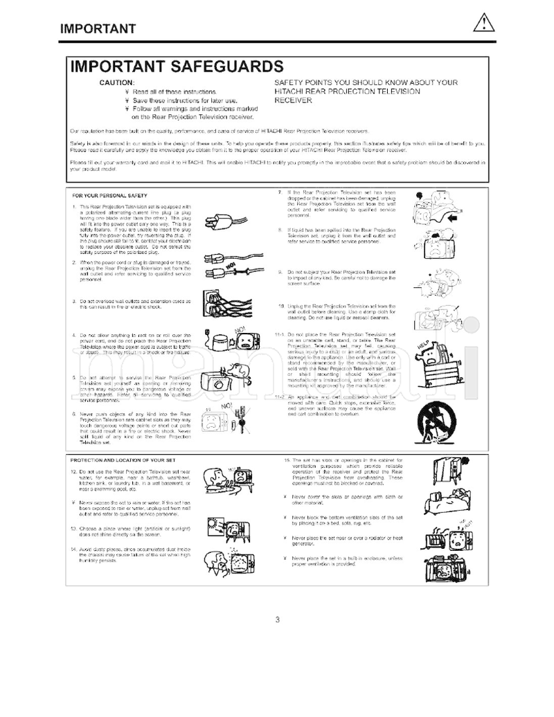 Hitachi DLP 55DMX01W (92 pages) TV Operating Manual