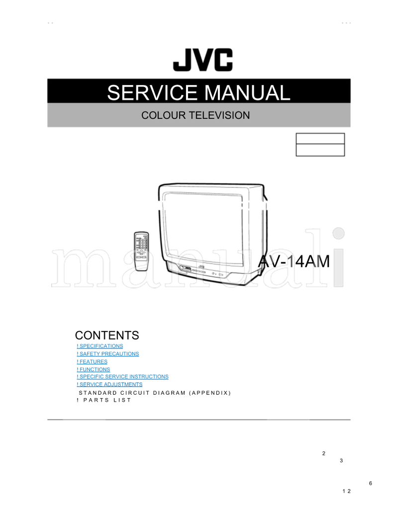 JVC AV-14AM 56091 (30 pages) TV Service Manual
