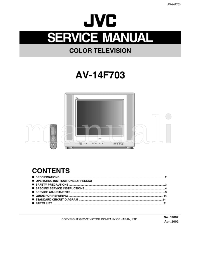 JVC AV-14F703 52002 (48 pages) TV Service Manual