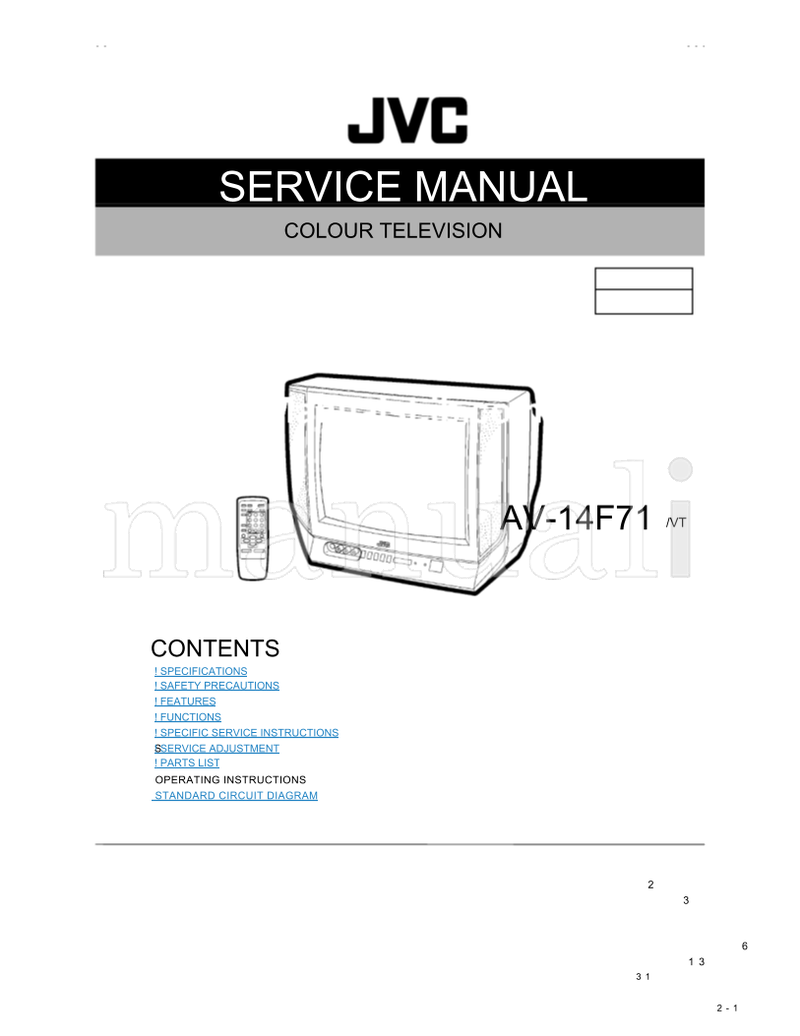 JVC AV-14F71 51918 (47 pages) TV Service Manual