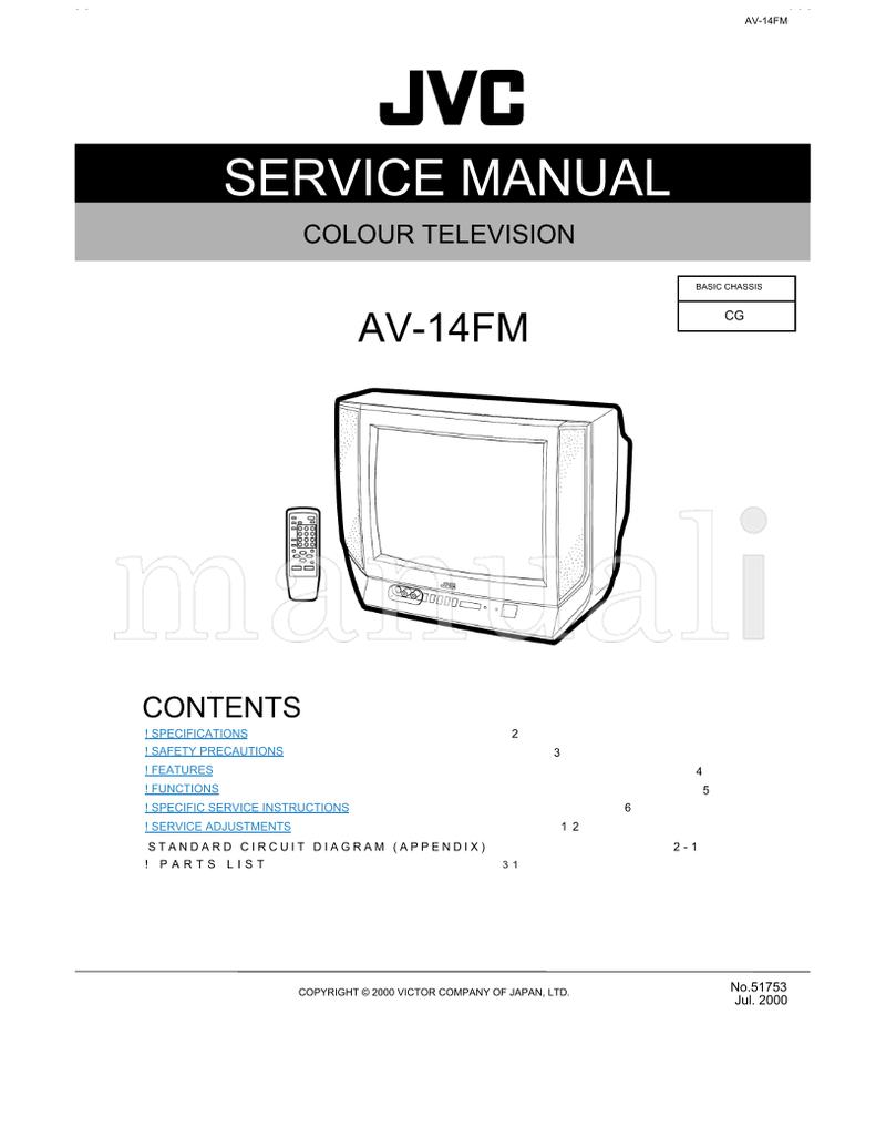 JVC AV-14FM 51753 (30 pages) TV Service Manual