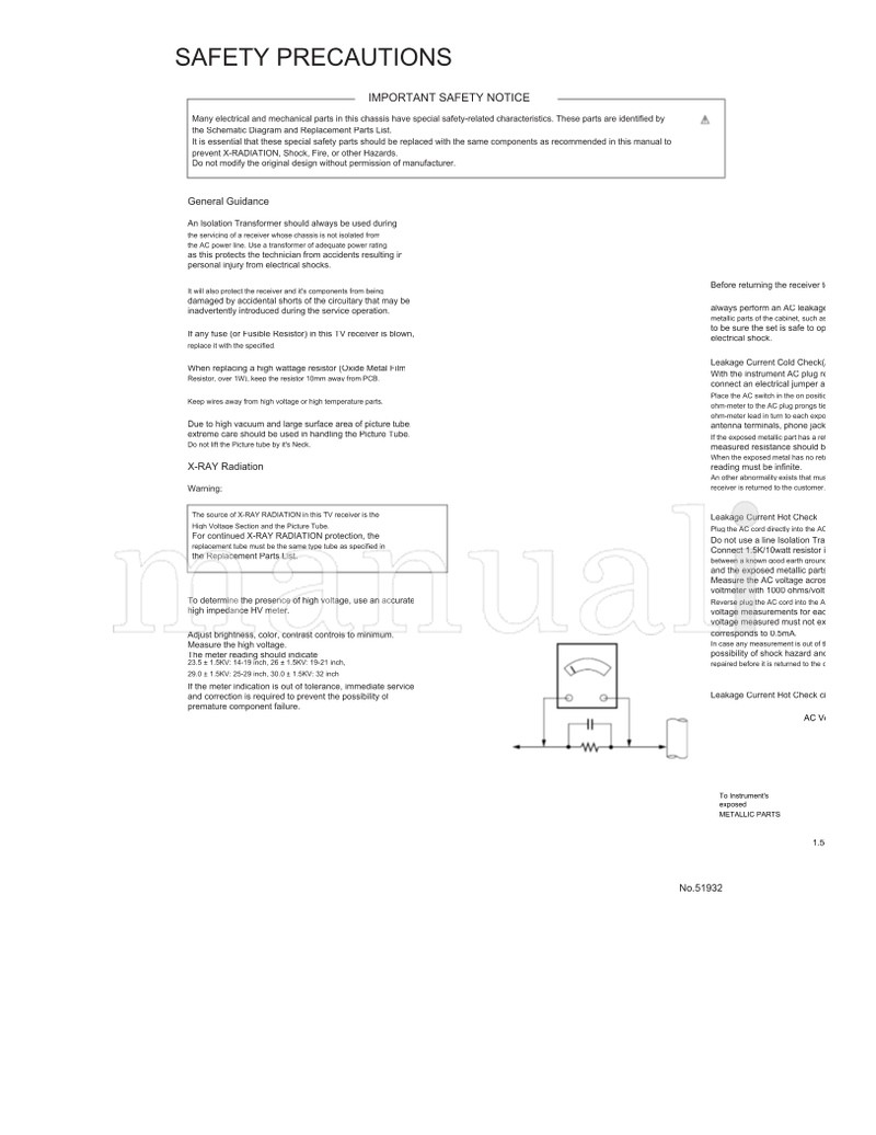 JVC 16758 (49 pages) TV Service Manual
