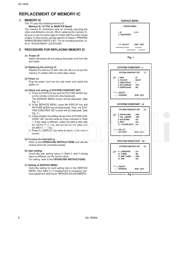 JVC AV-16N8 56094 (28 pages) TV Service Manual