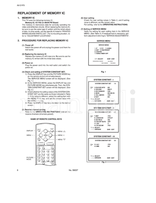 JVC AV-21F9 56037 (26 pages) TV Service Manual