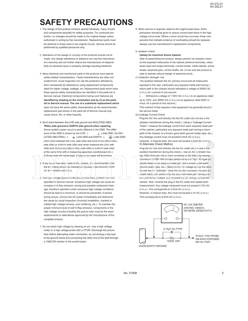 JVC RM-C248-2C AV-21L31 AV-25L31 51908 (35 pages) TV Service Manual