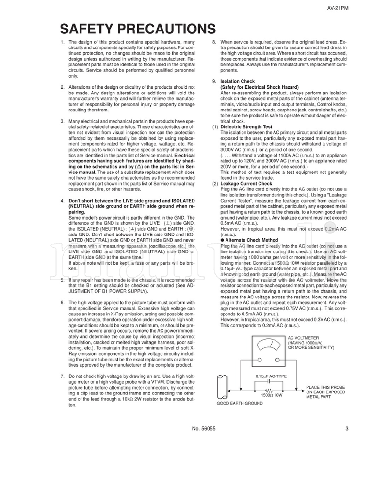 JVC AV-21PM 56055 (28 pages) TV Service Manual
