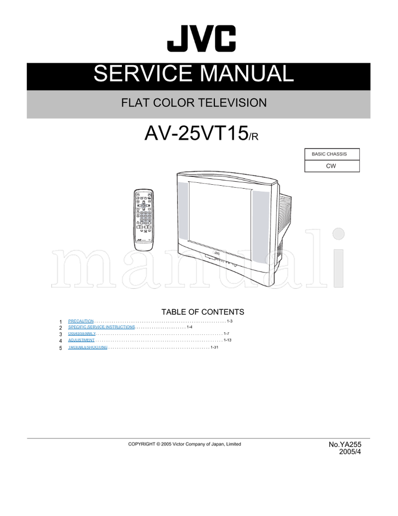 JVC YA255 AV-25VT15 (76 pages) TV Service Manual