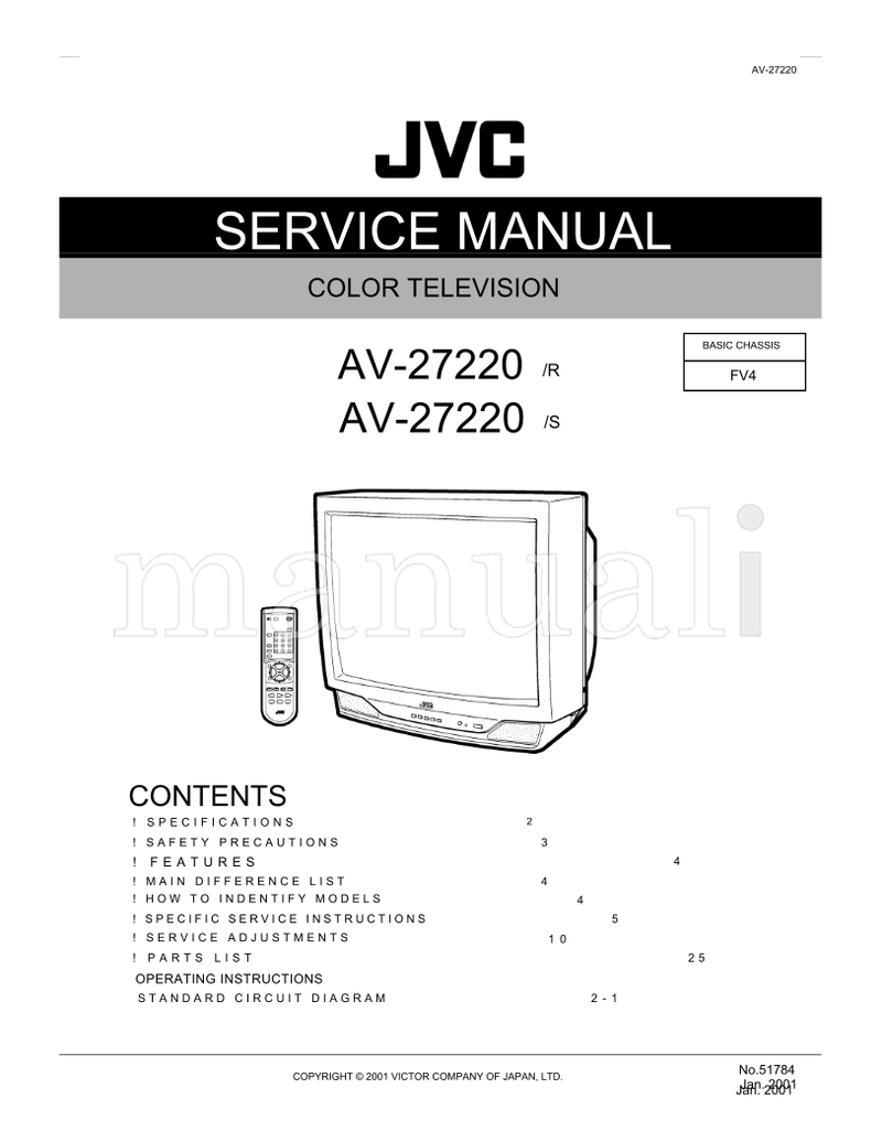 JVC AV-27220 51784 (52 pages) TV Service Manual