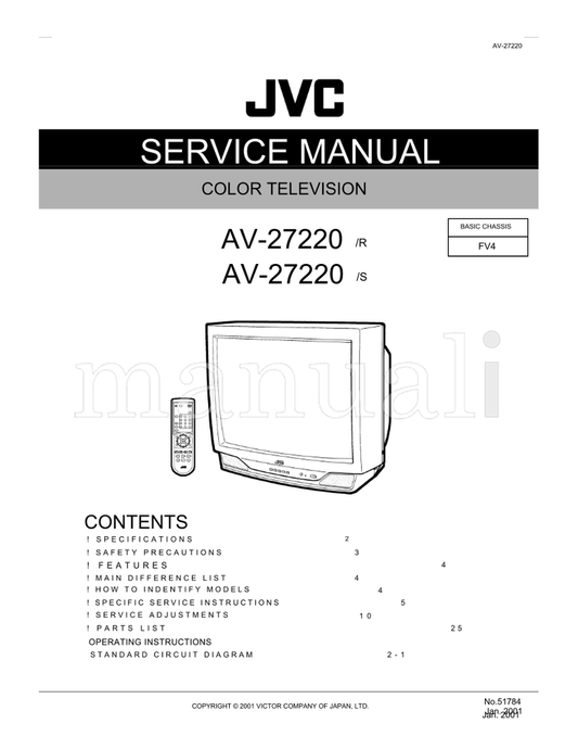 JVC AV-27220 51784 (52 pages) TV Service Manual
