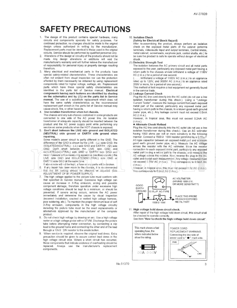 JVC 51370 (48 pages) TV Service Manual