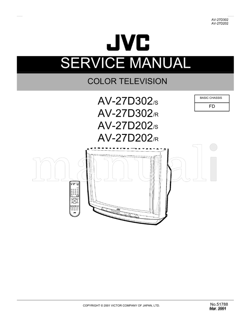 JVC AV-27D302 AV-27D202 51788 (15 pages) TV Service Manual