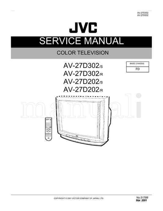 JVC AV-27D302 AV-27D202 51788 (15 pages) TV Service Manual