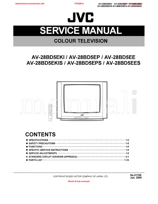 JVC AV-28BD5EKI AV-28BD5EP AV-28BD5EE AV-28BD5EKIS AV-28BD5EPS (56 pages) TV Service Manual