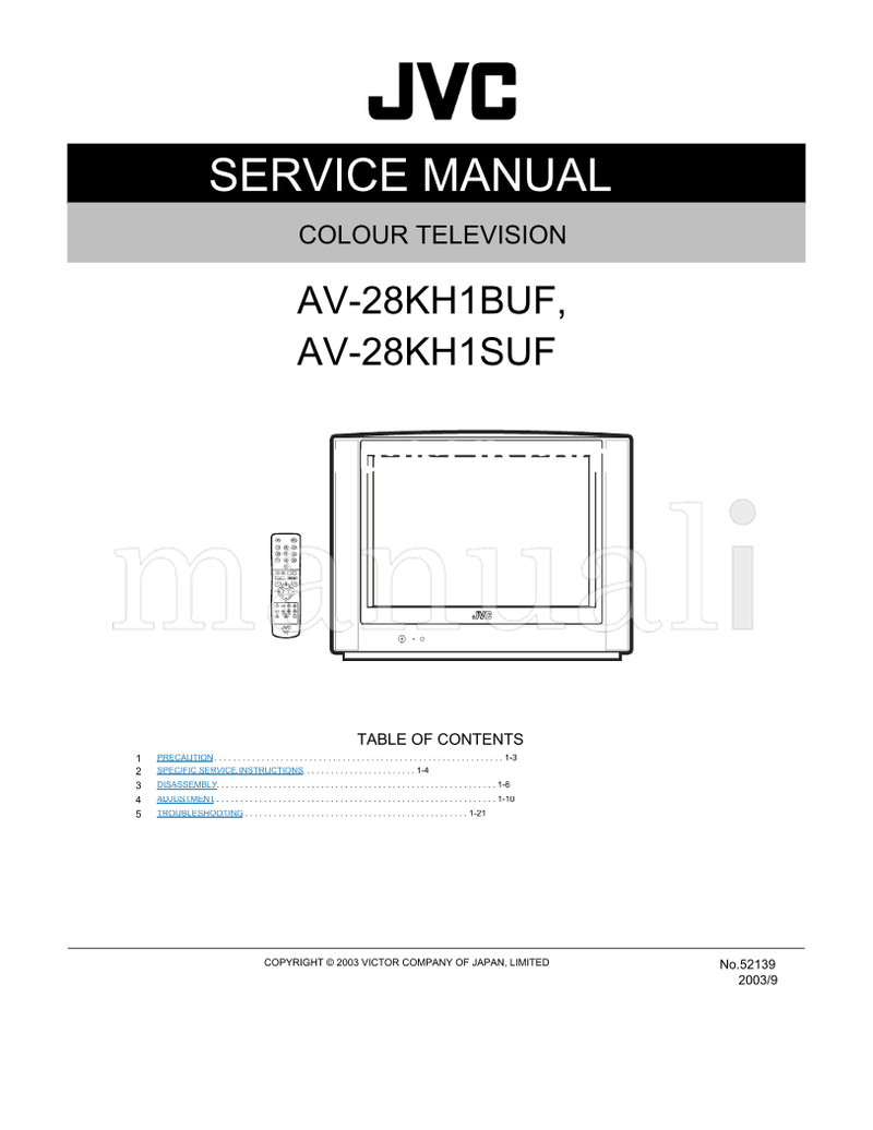 JVC 52139 AV-28KH1BUF AV-28KH1SUF (22 pages) TV Service Manual